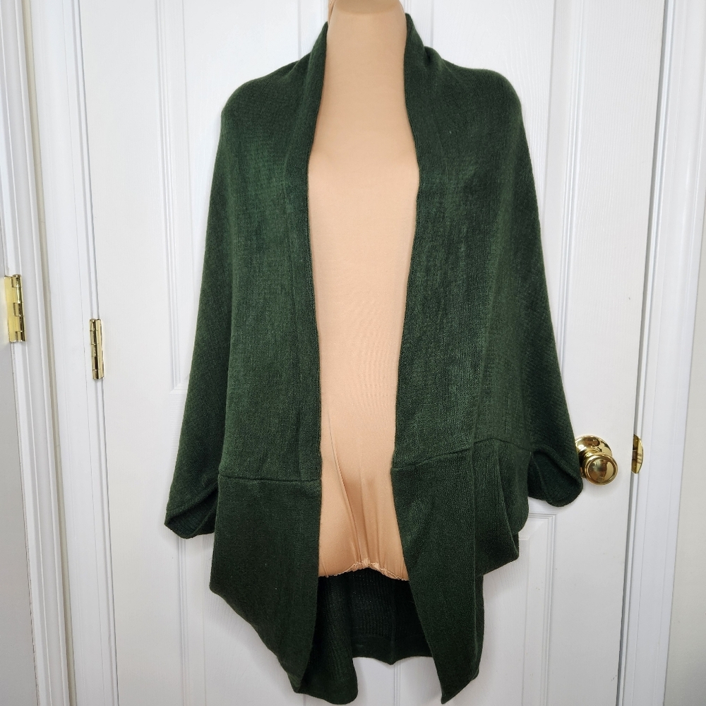 Harve Benard Green Sweater Cape Shawl NWT